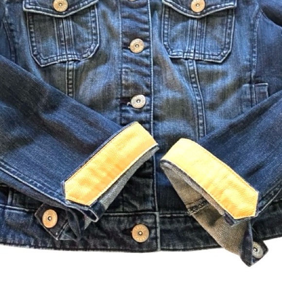 🌼 Custom Jean Jacket & Skirt, made from Sari made in India. Sequin Embellished - Picture 11 of 13